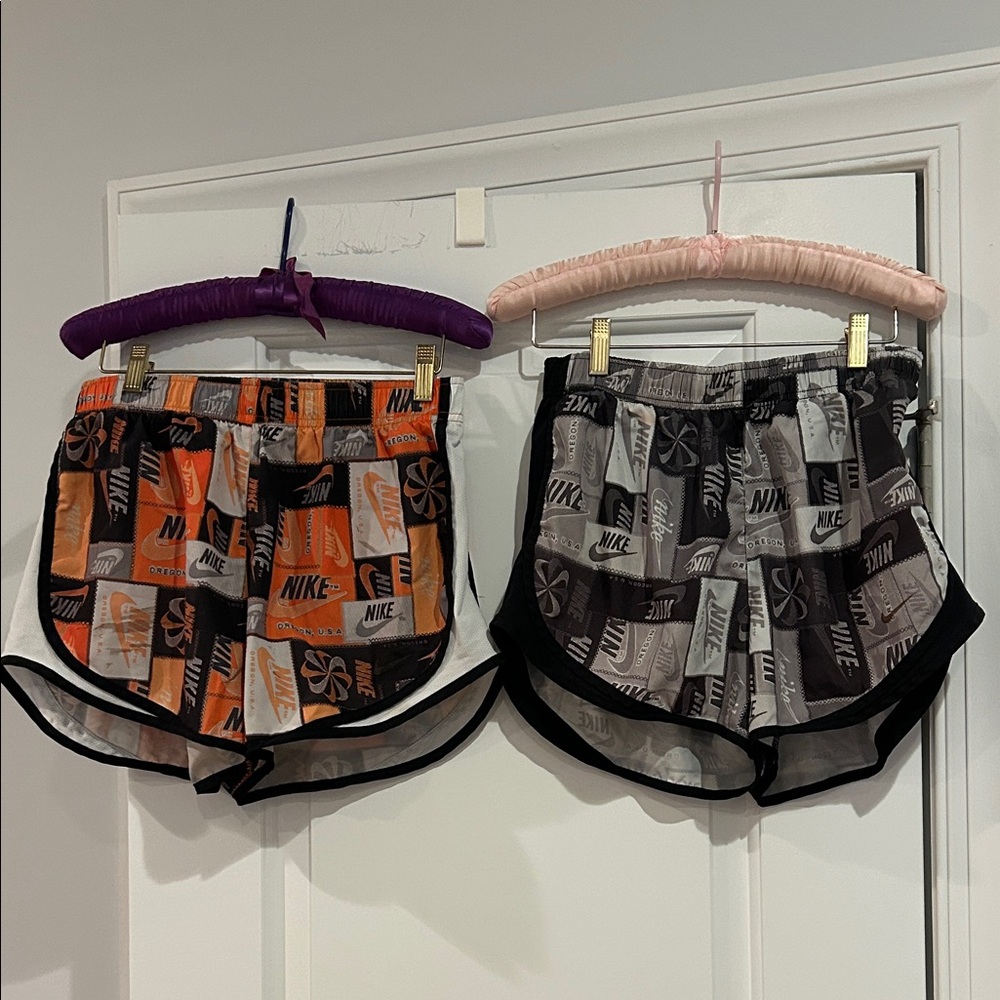 Nike Graphic Shorts - Orange and Black